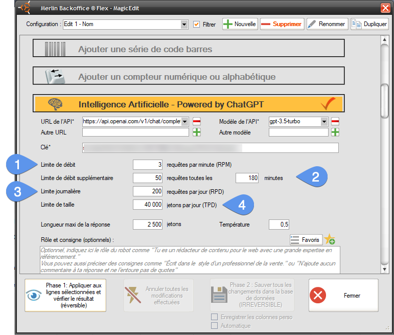 Setting ChatGPT limits